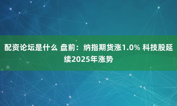配资论坛是什么 盘前：纳指期货涨1.0% 科技股延续2025年涨势